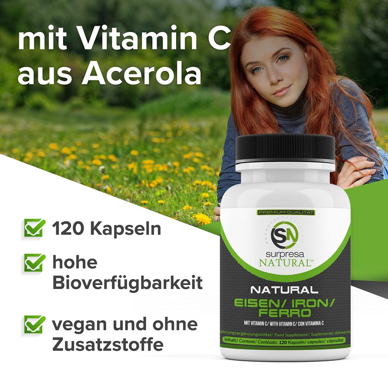 Surpresa Natural® - High Dose Iron in Capsules + Vitamin