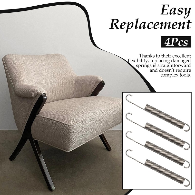 remolean 4 Pack 7 Inch Recliner Spring - Long Neck