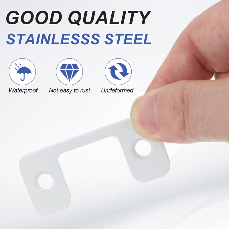 PATIKIL 1" x 2.24" Deadbolt Strike Plate, 1 Set Adjustable