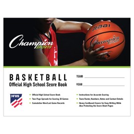 Champion Sports unisex BB1 coach and referee scorebooks, White, 30 GAMES US