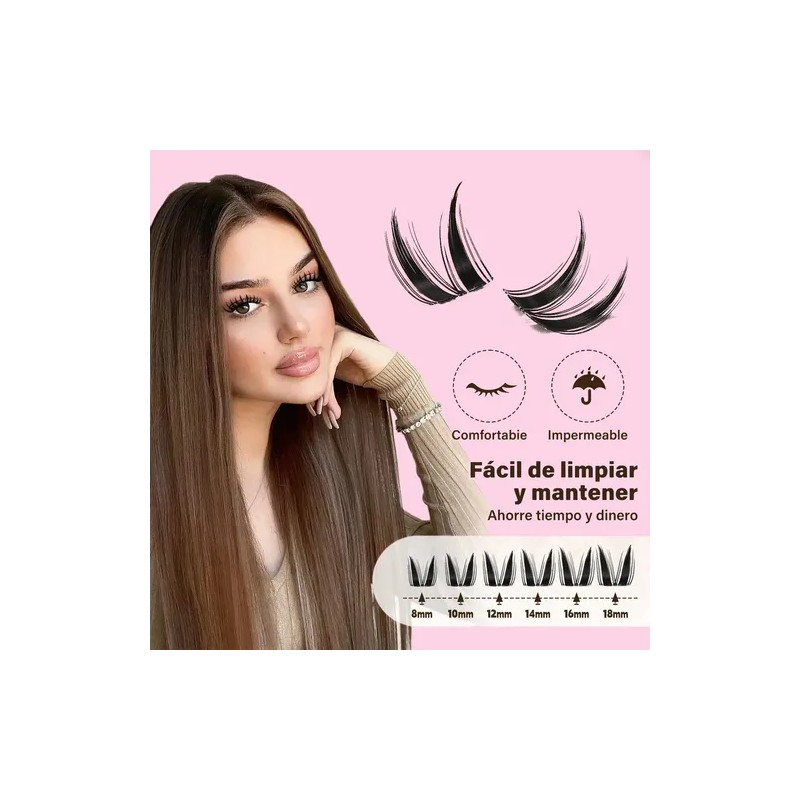 Kit De Cat Eye Pestañas,8-18mm,extensión De Pestañas