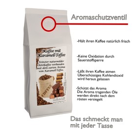 C&T Aroma Coffee - Flavoured Coffee Ground - Caramel Toffee 500 g - Private Roasting Top Coffee Flavoured Coffee