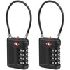TSA Luggage Locks, [Opening Alarm Indicator] High Security 4-Digit Combination
