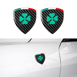 2pcs Universal Sticker Emblem Compatible with Alfa Romeo 147 GT Brera 155 156 159 166 Giulia Mito Giulietta Spider 3D Badge Sign Sticker