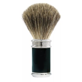 Edwin Jagger Pure Badger Imitation Ebony Chrome Plated Shaving Brush By EDWIN JAGGER