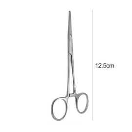Tweezers for ear hair for pets, artery clamp, stainless steel tweezers, curved dog scissors, stainless steel pet tongs, hemostatic, for removing pet hair, ear cleaning for pets, 12.5 cm