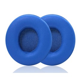 Replacement Ear Pads Compatible with Beats by Dre Solo3.0/Solo2.0 Wired and Wireless A1796/B0534 Headphones, Akkiv Replacement Ear Pads Made of Protein Leather and Memory Foam (Blue)