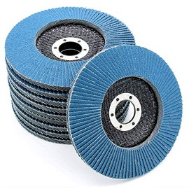Pack of 10 Zirconium Flap Grinding Discs 115mm Abrasive Sanding Flap Wheel fits all 4 1/2" (115mm) Angle Grinders - Available in 5 Different Grits (60G)