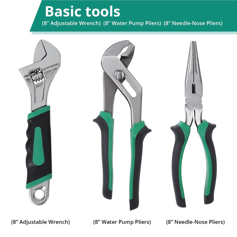 GarveeTech 213 Piece Mechanic Tool Set and Socket Wrench Set,