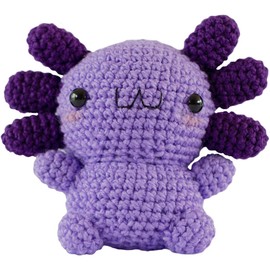 Peluches Bonitos - Ajolote Peluche Hecho de Estambre Suave y Esponjoso, Ideal Peluche de Ajolote y Animales de Juguete para Niñas y Niños | Despojo & Esponjoso (Morado)