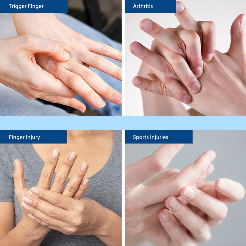 4pcs Finger Ice Sleeves Hot Compress Reduce Soreness Finger Brace