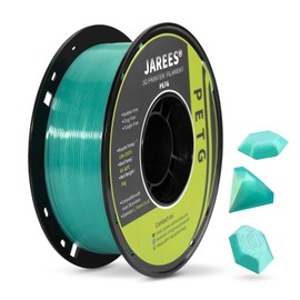 JAREES PETG 3D Printing Filament Jade Green Filament 1.75mm High Transparency, Like Crystal PETG for Holiday Decoration Handmade, 1kg 330m Meters
