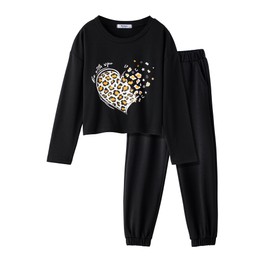 Arshiner Girls Tie Dye Outfits Sweatsuits Set Cute Pullover Hoodies Sweatshirts Jogger Sweatpants Outfit