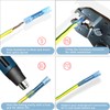 Heat Shrink Butt Wire Connectors, 100Pcs 16-14 AWG Blue Insulated