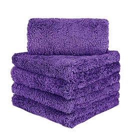 BW&HM 5 x 40cm Purple Super Absorbent Microfibre Car Motorcycle Cloth