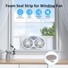 shinic Window Fan with Reversible Airflow Quiet, Twin 9" Blades,