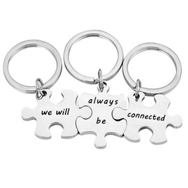 Tihnvk Best Friends Keychains Sisters Friends Gifts Keychain for Friendship Christmas Birthday Gift for Sisters We Will Always Be Connected