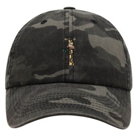 JPAK Giraffe Premium Dad Hat Embroidered Cotton Baseball Cap Zoo Wild Animal Black Camo