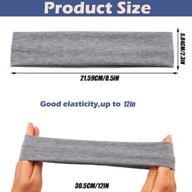 Carede Headbands for Women Non Slip Sports Hair Bands for Women's Hair Stretchy Workout Yoga Running Sweatbands for Women,Pack of 8