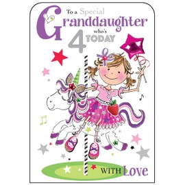 Granddaughter 4th Birthday Card