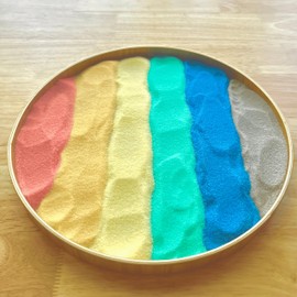 Rainbow Sensory Salt | Colorful Salt (4 Cups) | Taste Safe Sensory Bin Filler for Sensory Play