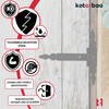 KOTARBAU® Pack of 2 T Hinges Black L: 250 mm