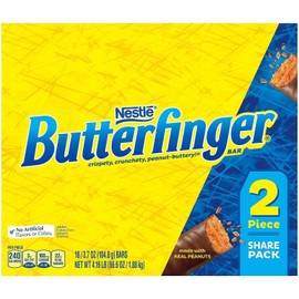 Butterfinger, Bulk 18 Count, Chocolatey, Peanut-Buttery, Individually Wrapped Candy Bars, Share Pack, 3.7 oz Each - 18 pack