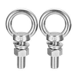 sourcing map Lifting Eye Bolt 1 Set M16 x 50 mm Eye Bolt with Nut Washer 304 Stainless Steel Shoulder Lifting Ring Eye Screw for Hanging Items