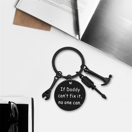 Dad Keychain from Kids Funny Daddy Key Chain from Son Daughter Papa Birthday Fathers Day Thanksgiving Christmas Gifts