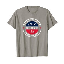 4th of July USA Flag Land of free Memorial Day Patriotic T-Shirt