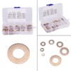 Copper Washer Kit,180Pcs M2/M2.5/M3/M4/M5/M6/M8/M10 Round Brass Flat Ring Washer Assortment