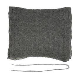 Baby Blanket Infant Soft Skin Friendly Wraps with Headwear Photography Props Accessories(Gray )
