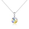 Philip Jones Sterling Silver Aurora Borealis Necklace Created with Zircondia®