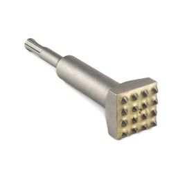 QWORK Bushing Tool, 5 11/16" Long 16 Pin Concrete Bushing Head Tool, 1 1/4" Alloy Steel Square Head Bushing Bit, 1 Pack