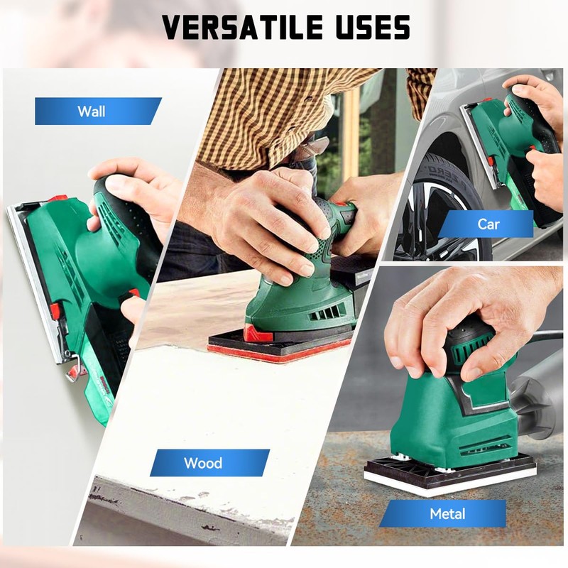 Aucenix Sanding Sheets for Electric Sander: 48Pcs Hook and Loop