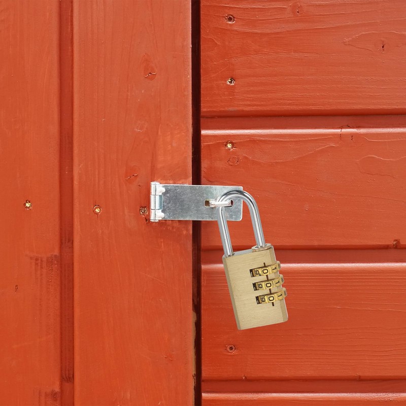 PATIKIL Brass Combination Lock 2.1", 3 Digit Resettable Combination Padlock