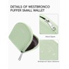 WESTBRONCO Mini Coin Purse for Women, RFID Blocking Accordion Wallet