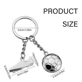 3 Pcs Mini Cute Football Keychain-Boys Football Backpack Keychain,Car Keychain Pendant Decoration,Soccer Party Favors Soccer Fans Boys