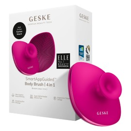 GESKE Body Brush | 4 in 1 | Design with Metal Ring | Cleansing Brush for The Entire Body | Professional Deep Cleaning | Soft Silicone Bristles | Ergonomic Two-Finger Design