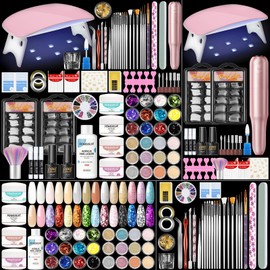 PEACECOLOR Acrylic Nail Set with UV/LED Nail Lamp Nail Cutter, 28 Colours Acrylic Powder for Nails with Acrylic Liquid Acrylic Nail Set Starter Set Complete for Beginners DIY Acrylic Nails