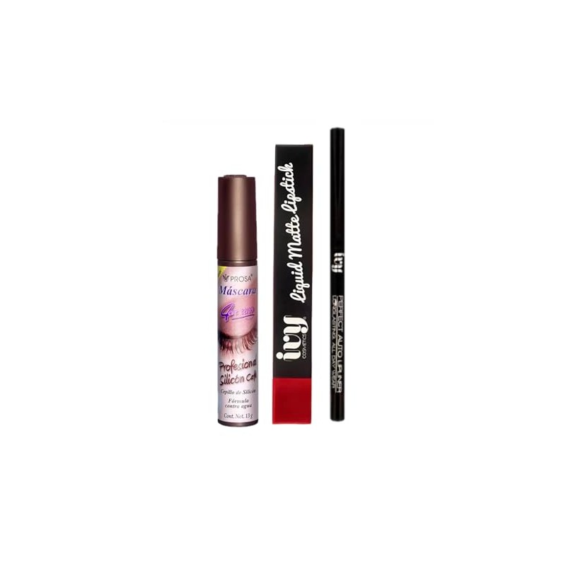 Kit Máscara de pestañas Profesional Prosa + Labial liquido mate