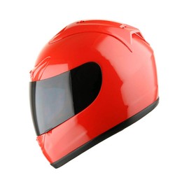 1Storm New Motorcycle Bike Full Face Helmet JH901 Glossy Red + One Extra Clear Shield