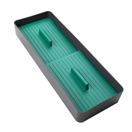 linoroso Knife Drawer Organizer with Kitchen Drawer Organizer, In Drawer Knife Block for 9 Knives and Kitchen Organizer for Utensils, BPA Free Secure Storage Tray for Kitchen Countertop Organization