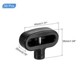 sourcing map 50pcs Pegboard U-Hook Lock Stop Locks, Pegboard U-Hook Security Locks, Anti Sweep Theft Stop Locks for Retail Shop and Shopping Center Pegboard Display, Black