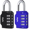 Diyife Combination Padlock, [2 Pack] 4 Digit Lock Combination, Padlock