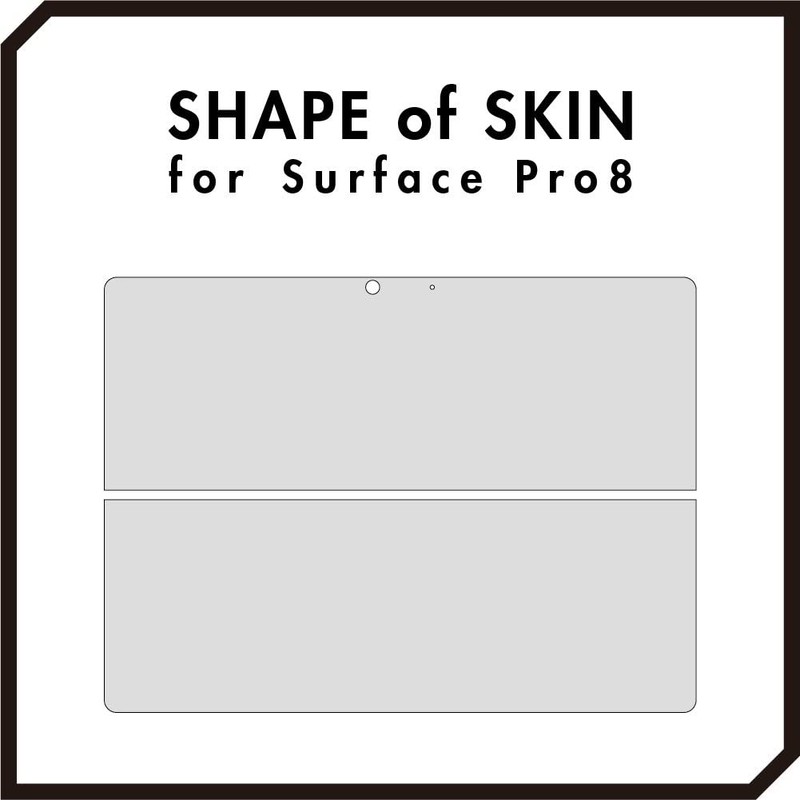 wraplus Skin Seal Compatible with Surface Pro8 [Gun Metallic] Back