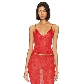 ASTA RESORT Carolina Camisole in Rossa Sequin - Colour: Rossa Sequin, Size: M