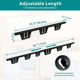 YZZHAJ Stainless Steel Stove Gap Covers,Kitchen Stove Counter Gap Cover, Stove Counter Gap Cover, Stove Gap Filler, Oven Side Gap Filler Seals Gaps Between Stovetop and Counter 13.8" to 27.5" (Black)
