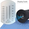 Salinity Refractometer, Automatic Temperature Compensation Handheld Salinity Refractometer, Hydrometer 0-100