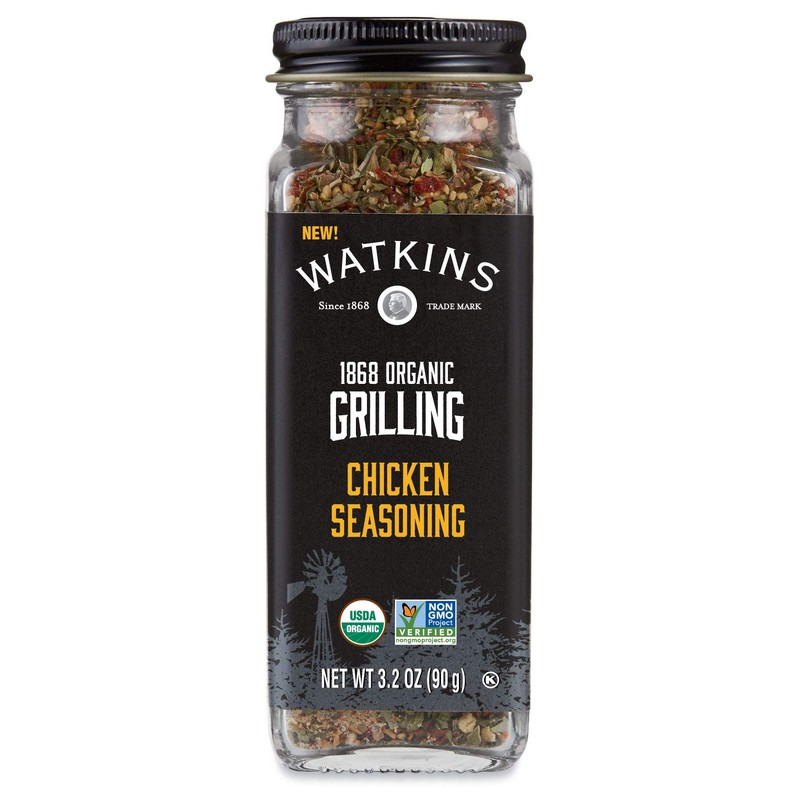 Watkins Organic Grilling Chicken Seasoning, 3.2 Oz, 3-Pack